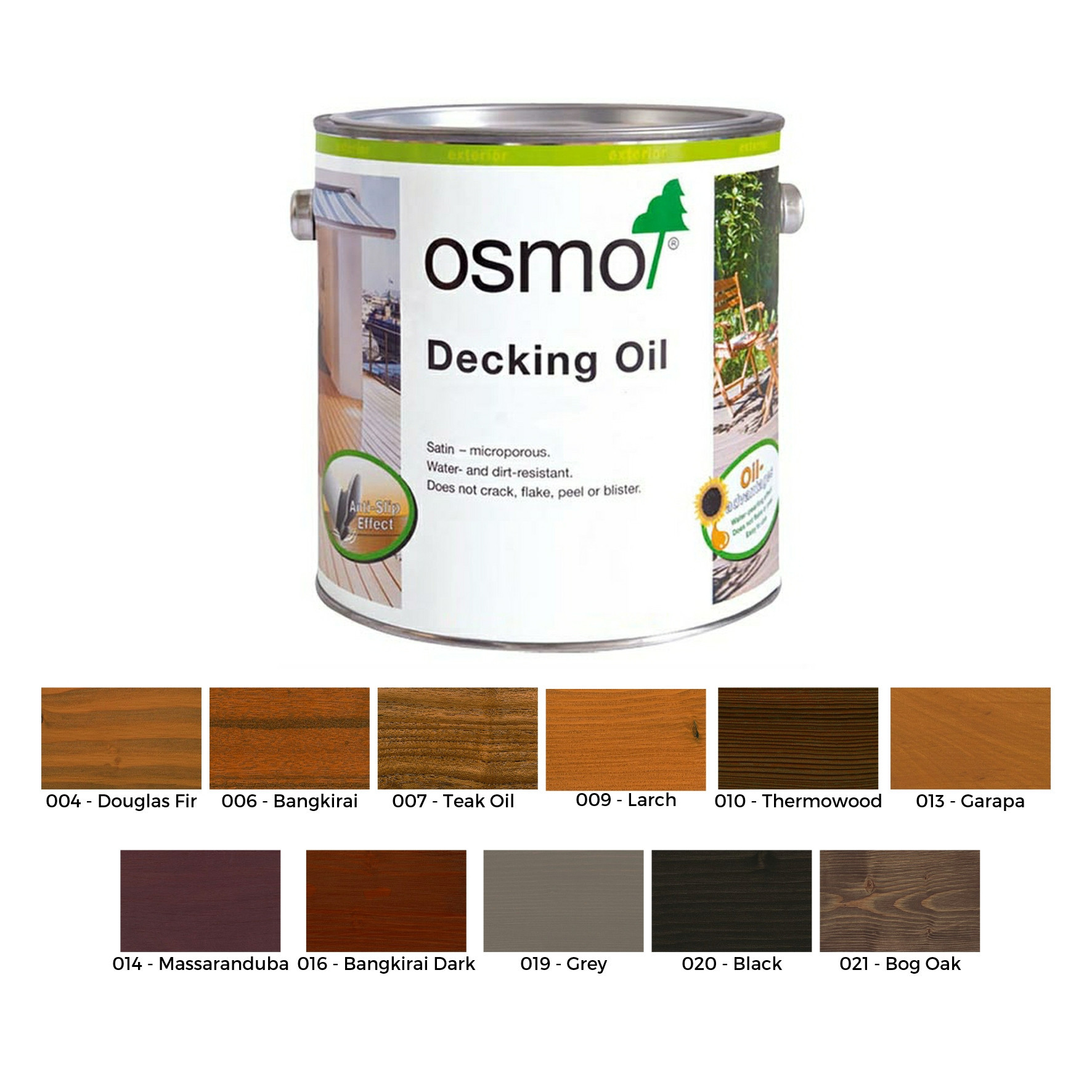 Osmo Decking Oil Teak Oil Clear 007D Floorstock Ltd